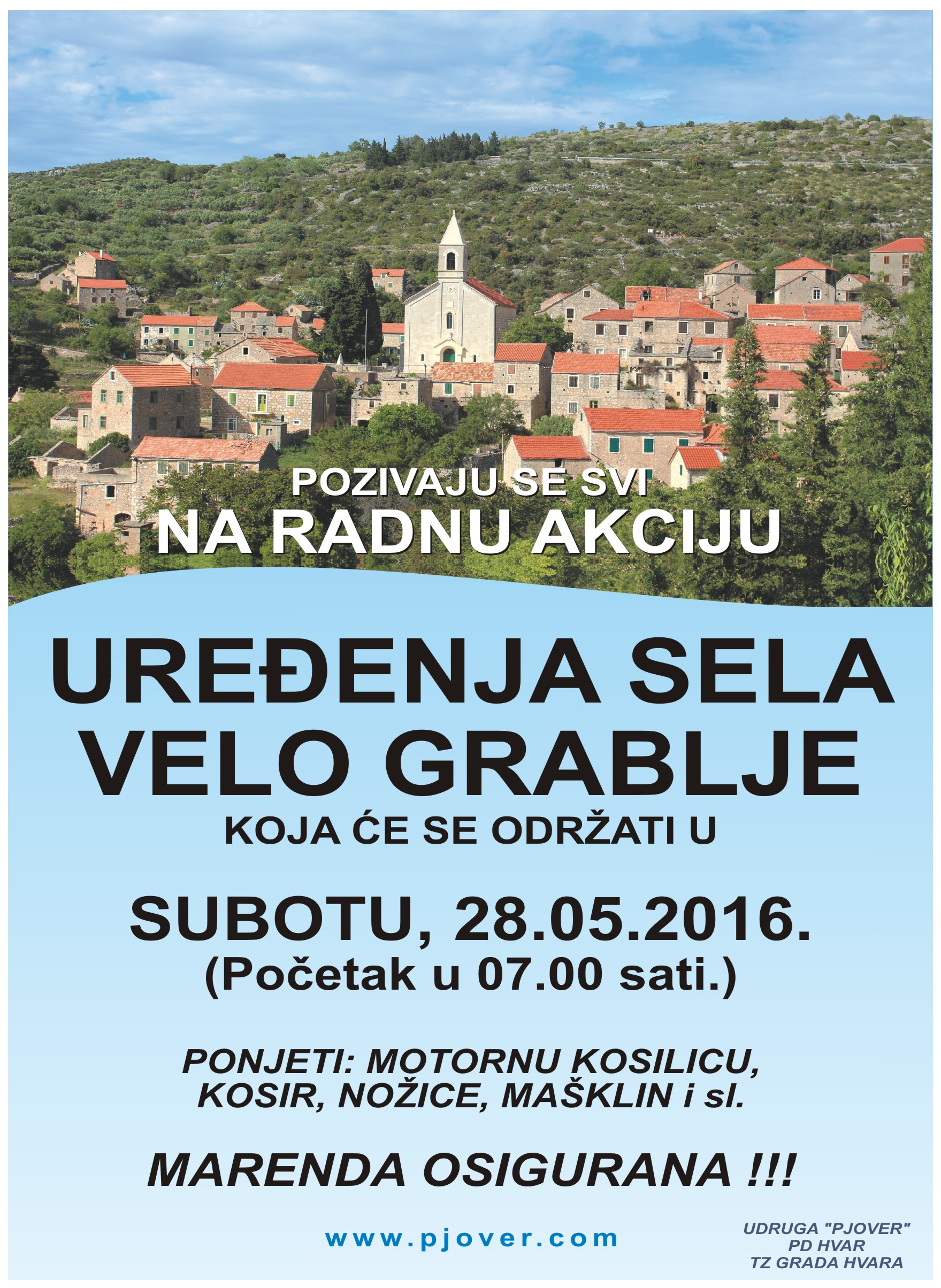 Radna akcija Uređenja sela Velo Grablje